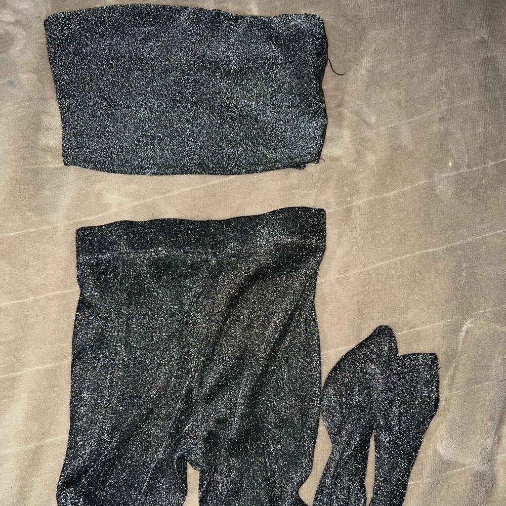 Two Piece Strapless Legging Set